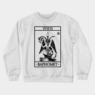 BAPHOMET TAROT CARD - BAPHOMET, SATANISM AND THE OCCULT Crewneck Sweatshirt